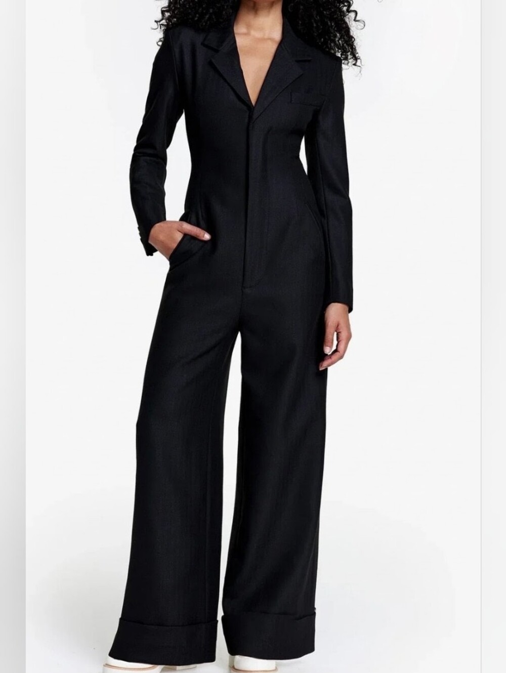 Smythe Rivet Collab Wide Leg Jumpsuit Black Wide Leg Jumpsuit Size 0 NWT